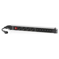 REGLETA ARMARIO SALICRU CON INTERRUPTOR SPS 4F+6F PDU SCH+C13/C14  4xschuko + 4xIEC C13 (Espera 4 dias)