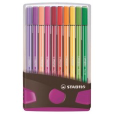 CAJA 20 ROTULADORES PEN 68 COLORPARADE PUNTA 1 MM ANTRACITA/ROSA STABILO 6820-04-03 (Espera 4 dias)