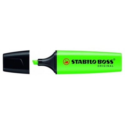 MARCADOR FLUORESCENTE BOSS ORIGINAL TRAZO 2/5MM. VERDE STABILO 70/33 (MIN10) (Espera 4 dias)