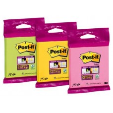 BLISTER BLOC 90 HOJAS NOTAS ADHESIVAS 76X76MM SUPER STICKY COLORES SURTIDOS 6820-SS3N POST-IT 7100172224 (Espera 4 dias)