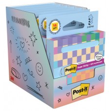 BLISTER DISPENSADOR 36 MARCADORES INDEX STRONG 25,4X38,1 MM 3 COLORES PASTEL ROSA/AMARILLO/MORADO 686-3SUN POST-IT 7100396511 (Espera 4 dias)