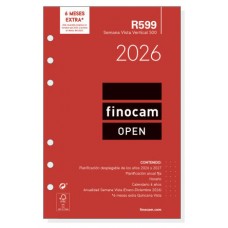 RECAMBIO ANUAL 2026 R599 OPEN500 117X181MM SEMANA VISTA VERTICAL FINOCAM 711500026 (Espera 4 dias) RECAMBIO ANUAL 2026 R599 OPEN500 117X181MM SEMANA VISTA VERTICAL FINOCAM 711500026 (Espera 4 dias)