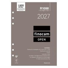RECAMBIO ANUAL 2027 R1098 OPEN1000 155X215MM DIA PAGINA FINOCAM 711680027 (Espera 4 dias) RECAMBIO ANUAL 2027 R1098 OPEN1000 155X215MM DIA PAGINA FINOCAM 711680027 (Espera 4 dias)