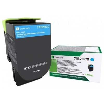 Lexmark CS/CX 417, 517 Cartucho de toner cian Alto Rendimiento Retornable