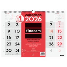 CALENDARIO 2026 NEUTRO PARED NUMEROS GRANDES L 430X310MM FINOCAM 780010026 (Espera 4 dias) CALENDARIO 2026 NEUTRO PARED NUMEROS GRANDES L 430X310MM FINOCAM 780010026 (Espera 4 dias)