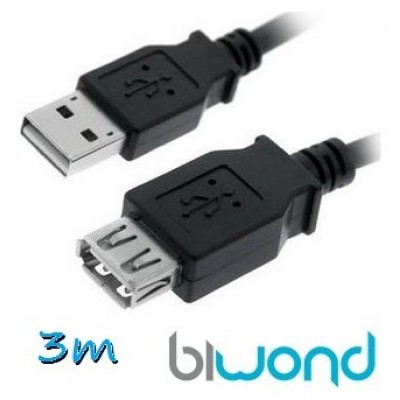 Cable USB 2.0 A/M-A/H 3m (Espera 2 dias)
