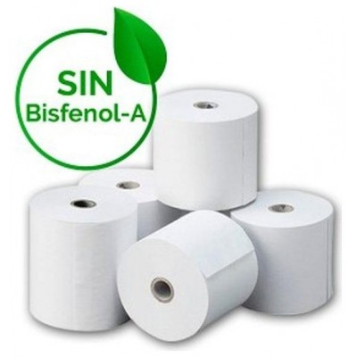 PAPEL TERMICO 80X80X12 MM 56GR. - PAQUETE 8 ROLLOS -