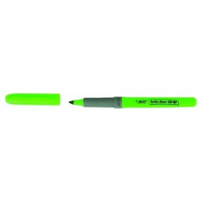 MARCADOR FLUORESCENTE HIGHLIGHTER GRIP TRAZO 1,5-3,3MM. VERDE BIC 811932 (MIN12) (Espera 4 dias)