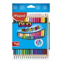 ESTUCHE 18  LÁPICES DE COLORES COLOR"PEPS DUO. BICOLOR MAPED 829601FC (Espera 4 dias)