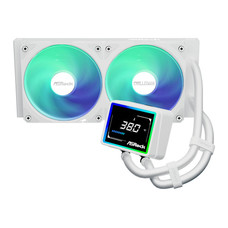SISTEMA DE REFRIGERACION ASROCK PARA CPU CHALLENGER WHITE 240 DIGITAL,1851/1700/AM5/AM4,2X120MM,ARGB,LCD,BLANCO (Espera 4 dias)