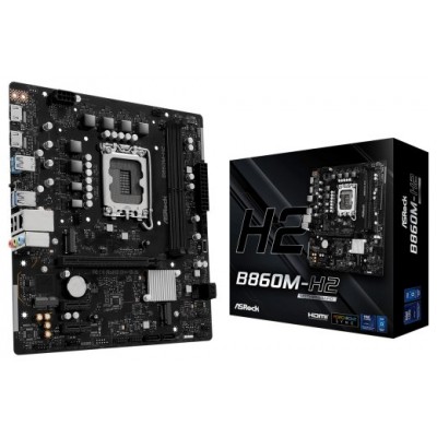 PLACA ASROCK B860M-H2,INTEL,1851,B860,2DDR5,128GB,2HDMI,4SATA3+2M.2,1GBELAN,7USB3.2,MATX (Espera 4 dias)