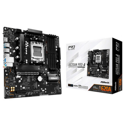 PLACA ASROCK A620AM PRO-A,AMD,AM5,A620A,4DDR5,256GB,HDMI,2SATA6+2M.2,7USB3.2,2.5GBLAN,MATX (Espera 4 dias) PLACA ASROCK A620AM PRO-A,AMD,AM5,A620A,4DDR5,256GB,HDMI,2SATA6+2M.2,7USB3.2,2.5GBLAN,MATX (Espera 4 dias)