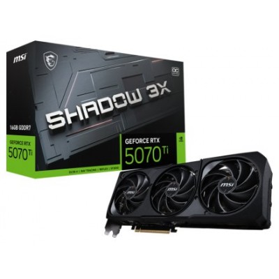 MSI GeForce RTX5070 Ti 16G SHADOW 3X OC NVIDIA GeForce RTX 5070 Ti 12 GB GDDR7 (Espera 4 dias)
