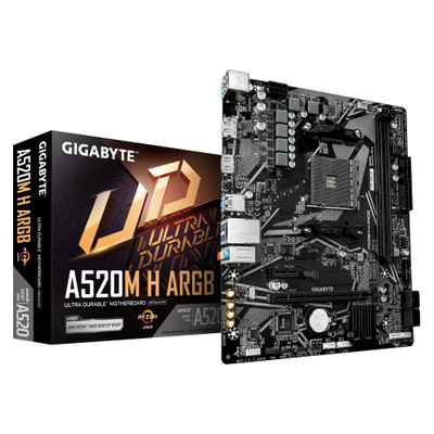 GIGABYTE A520M H ARGB Placa Base – Compatible con CPUs AMD Ryzen Serie 5000, hasta 5100 MHz DDR4 (OC), M.2 PCIe 3.0 x4, LAN 1 GbE, USB 3.2 Gen 1 (Espera 4 dias) GIGABYTE A520M H ARGB Placa Base – Compatible con CPUs AMD Ryzen Serie 5000, hasta 5100 MHz DDR4 (OC), M.2 PCIe 3.0 x4, LAN 1 GbE, USB 3.2 Gen 1 (Espera 4 dias)