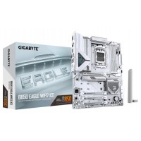 GIGABYTE B850 EAGLE WIFI7 ICE Placa base - Procesadores AMD Ryzen serie 9000, VRM digital de 8+2+2 fases, hasta 8200 MHz DDR5 (O.C.), 1x M.2 PCIe 5.0 + 2x M.2 PCIe 4.0, Wi-Fi 7, LAN 2.5 GbE, USB 3.2 Gen 2 (Espera 4 dias)
