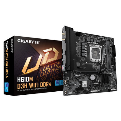 GIGABYTE H610M D3H WIFI DDR4 Placa Base – Compatible con procesadores Intel Core 14ª generación, VRM de 6+1+1 fases, hasta 3200 MHz DDR4, 2xPCIe 3.0 M.2, Wi-Fi 5, LAN 1 GbE, USB 3.2 Gen 1 (Espera 4 dias) GIGABYTE H610M D3H WIFI DDR4 Placa Base – Compatible con procesadores Intel Core 14ª generación, VRM de 6+1+1 fases, hasta 3200 MHz DDR4, 2xPCIe 3.0 M.2, Wi-Fi 5, LAN 1 GbE, USB 3.2 Gen 1 (Espera 4 dias)