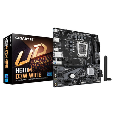 GIGABYTE H610M D3W WIFI6 Placa Base - Compatible con procesadores Intel Core de 14ª generación, VRM de 5+1+1 fases, hasta 5600MHz DDR4, 1xPCIe 3.0 M.2, Wi-Fi 6, LAN 1GbE, USB 3.2 Gen 1 (Espera 4 dias) GIGABYTE H610M D3W WIFI6 Placa Base - Compatible con procesadores Intel Core de 14ª generación, VRM de 5+1+1 fases, hasta 5600MHz DDR4, 1xPCIe 3.0 M.2, Wi-Fi 6, LAN 1GbE, USB 3.2 Gen 1 (Espera 4 dias)