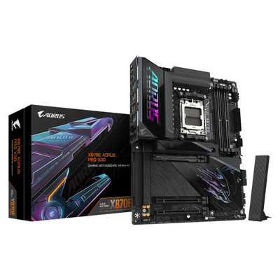 GIGABYTE X870E AORUS PRO X3D Placa Base - Compatible con procesadores AMD Ryzen 9000, VRM digital de 18+2+2 fases, hasta 9000MHz DDR5 (O.C.), 2xPCIe 5.0 + 2xPCIe 4.0, Wi-Fi 7, LAN 5GbE, USB 4 (Espera 4 dias) GIGABYTE X870E AORUS PRO X3D Placa Base - Compatible con procesadores AMD Ryzen 9000, VRM digital de 18+2+2 fases, hasta 9000MHz DDR5 (O.C.), 2xPCIe 5.0 + 2xPCIe 4.0, Wi-Fi 7, LAN 5GbE, USB 4 (Espera 4 dias)