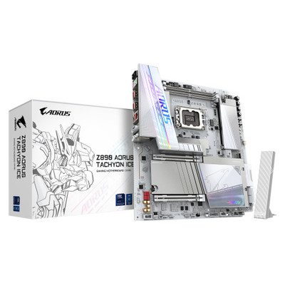 GIGABYTE Z890 AORUS TACHYON ICE Placa Base – Procesadores Intel Core Ultra (Serie 2), VRM de 18+1+2 fases, hasta 9500 MHz DDR5 (O.C), 1 x PCIe 5.0 + 3 x PCIe 4.0, Wi-Fi 7, LAN 5 GbE, USB 3.2 Gen 2x2 (Espera 4 dias) GIGABYTE Z890 AORUS TACHYON ICE Placa Base – Procesadores Intel Core Ultra (Serie 2), VRM de 18+1+2 fases, hasta 9500 MHz DDR5 (O.C), 1 x PCIe 5.0 + 3 x PCIe 4.0, Wi-Fi 7, LAN 5 GbE, USB 3.2 Gen 2x2 (Espera 4 dias)
