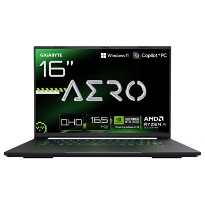 GIGABYTE AERO X16 1VH93ESC64AH Copilot+ PC AMD Ryzen AI 7 350 Portátil 40,6 cm (16") WQXGA 32 GB DDR5-SDRAM 1 TB SSD NVIDIA GeForce RTX 5060 Wi-Fi 6E (802.11ax) Windows 11 Home Gris (Espera 4 dias)