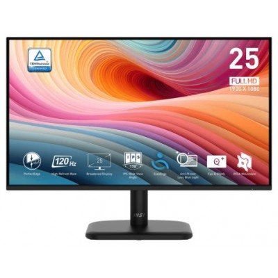 MSI MONITOR PRO MP251L E2.  24.5" PLANO. IPS. 1920x1080. 120Hz. NEGRO. (Espera 4 dias)