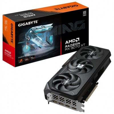 VGA GIGABYTE GV-R9070XTGAMING OC-16GD,AMD,RX9070XT,16GB,GDDR6,256BIT,2HDMI+2DP,WINDFORCE (3 VENTILADORES) (Espera 4 dias)