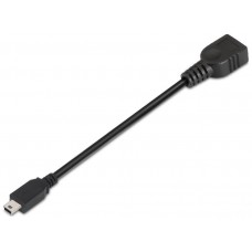 CABLE USB 2.0 OTG TIPO MINI BM-AH NEGRO 15CM AISENS