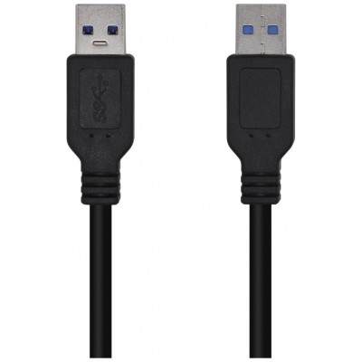 AISENS - CABLE USB 3.0, TIPO A/M-A/M, NEGRO, 1.0M