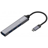 HUB USB 3.1 USB-C USB-CM-4xTIPO AH GRIS 10CM AISENS