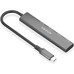 HUB AISENS USB 3.1 USB-C USB-C/M-4XTIPO A/H GRIS 15CM