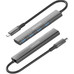 HUB AISENS USB 3.1 USB-C USB-C/M-4XTIPO A/H GRIS 15CM