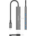 HUB AISENS USB 3.1 USB-C USB-C/M-4XTIPO A/H GRIS 15CM