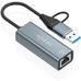 AISENS - CONVERSOR USB3.2 GEN1 USB-A+USB-C A ETHERNET GIGABIT 10/100/1000 MBPS, GRIS, 15CM AISENS - CONVERSOR USB3.2 GEN1 USB-A+USB-C A ETHERNET GIGABIT 10/100/1000 MBPS, GRIS, 15CM