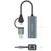 AISENS - CONVERSOR USB3.2 GEN1 USB-A+USB-C A ETHERNET GIGABIT 10/100/1000 MBPS, GRIS, 15CM AISENS - CONVERSOR USB3.2 GEN1 USB-A+USB-C A ETHERNET GIGABIT 10/100/1000 MBPS, GRIS, 15CM