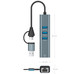 AISENS - CONVERSOR USB3.2 GEN1 USB-A+USB-C A ETHERNET GIGABIT 10/100/1000 MBPS + HUB 3XUSB3.0, GRIS, 15CM AISENS - CONVERSOR USB3.2 GEN1 USB-A+USB-C A ETHERNET GIGABIT 10/100/1000 MBPS + HUB 3XUSB3.0, GRIS, 15CM