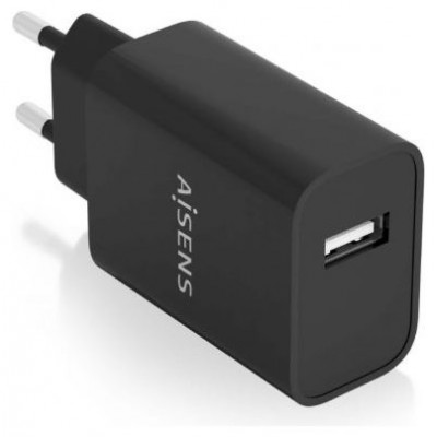 CARGADOR USB 10W ALTA EFICIENCIA 5V2A NEGRO AISENS