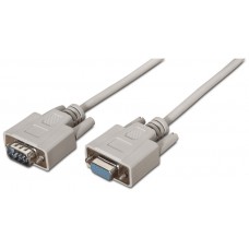 CABLE SERIE RS232 DB9M-DB9H BEIGE 1.8M AISENS