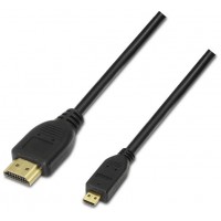 AISENS - CABLE MICRO HDMI ALTA VELOCIDAD / HEC, A/M-D/M, NEGRO, 1.8M