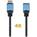 AISENS - CABLE HDMI V2.0 PROLONGADOR PREMIUM ALTA VELOCIDAD / HEC 4K@60HZ 18GBPS, A/M-A/H, NEGRO/AZU