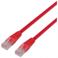 AISENS - CABLE DE RED LATIGUILLO RJ45 CAT.5E UTP AWG24, ROJO, 0.5M