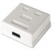 ROSETA DE SUPERFICIE RJ45 CAT.6 UTP 2 TOMAS BLANCO