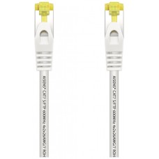 AISENS - CABLE DE RED LATIGUILLO RJ45 LSZH CAT.7 600 MHZ S/FTP PIMF AWG26, BLANCO, 1.0M