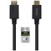 AISENS - CABLE HDMI V2.1 ULTRA ALTA VELOCIDAD / HEC CERTIFICADO 8K@60HZ 48GBPS, A/M-A/M, NEGRO, 1.0M