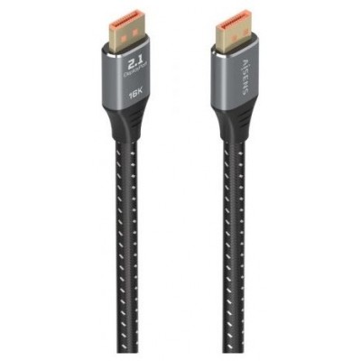 AISENS - CABLE DISPLAYPORT V2.1 16K@60HZ 80GBPS, DP/M-DP/M, NEGRO, 1.5M