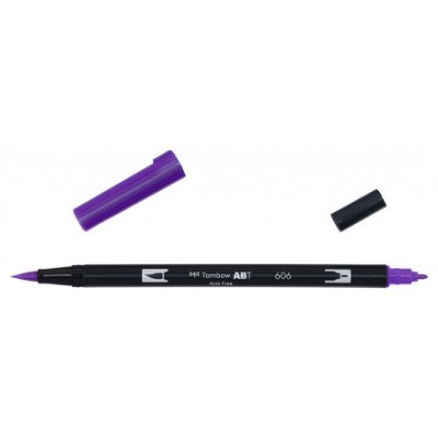 ROTULADOR DOBLE PUNTA PINCEL COLOR VIOLET TOMBOW ABT-606 (MIN6) (Espera 4 dias)