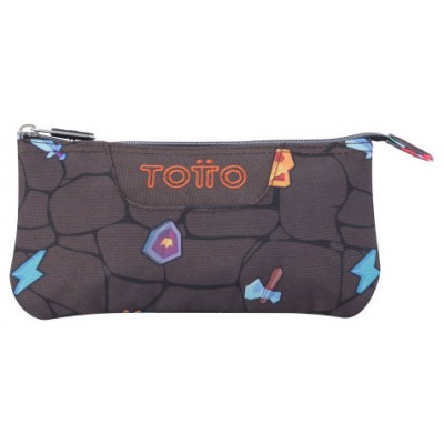 ESTUCHE ESCOLAR TRES COMPARTIMENTOS ESTAMPADO VIDEOJUEGO - TABLERO TOTTO AC52ECO012-2210Z-3Y7 (Espera 4 dias)