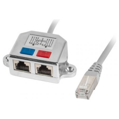 ADAPTADOR LANBERG SPLITTER ETHERNET FTP RJ45 A 2X RJ45