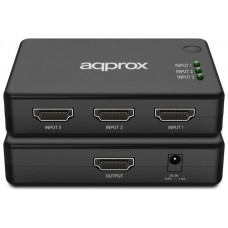 HDMI SWITCH 3 PUERTOS 4K + CONTROL REMOTO APPROX (Espera 4 dias)