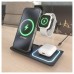 AISENS Cargador inalambrico USB-C 3 EN1 15w NEGRO