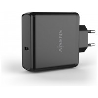 AISENS Cargador PD3.0 QC3.0 1 puerto 1xUSB-C 60W, portatiles, moviles, camaras y tablets negro